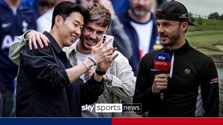 James Maddison with Heung-Min Son
