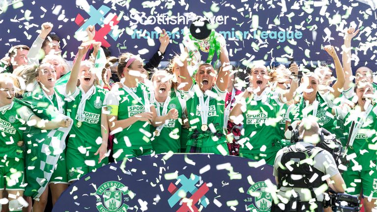 Hibernian won the top-flight title for the first time since 2007