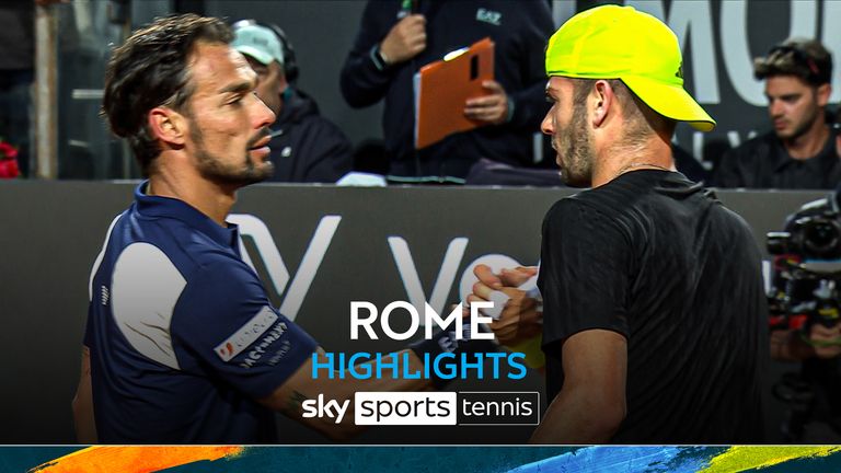 Highlights of Jacob Fearnley against Fabio Fognini from the Italian Open