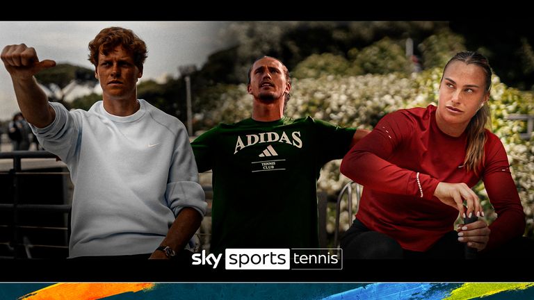 Jannik Sinner, Alexander Zverev and Aryna Sabalenka