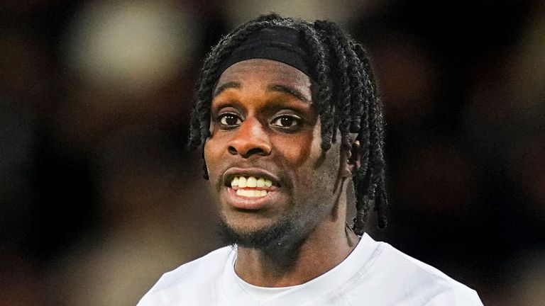 April 20 2025: Jeremie Frimpong of Bayer 04 Leverkusen looks on during a 1. Bundesliga game, St. Pauli vs Bayer 04 Leverkusen , at Millerntor, Hamburg, Germany. Ulrik Pedersen/CSM (Credit Image: .. Ulrik Pedersen/Cal Sport Media) (Cal Sport Media via AP Images)
