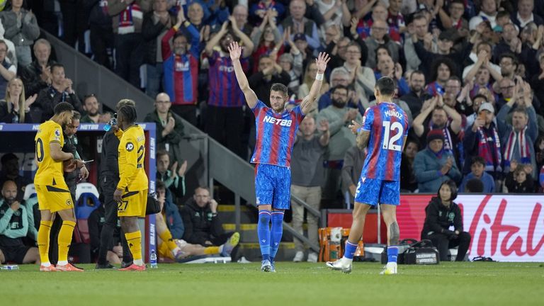 Joel Ward has acknowledged the crowd of crystal palace for replacement in the last match of the last match in Selhurst Park 13 years