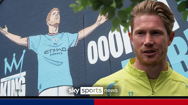 'That's really cool!' | De Bruyne reacts to Mural dedicated to Man City career
