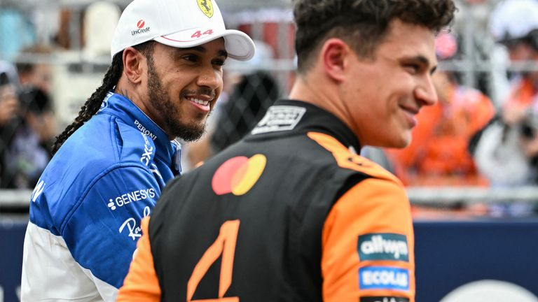 Lewis Hamilton and Lando Norris