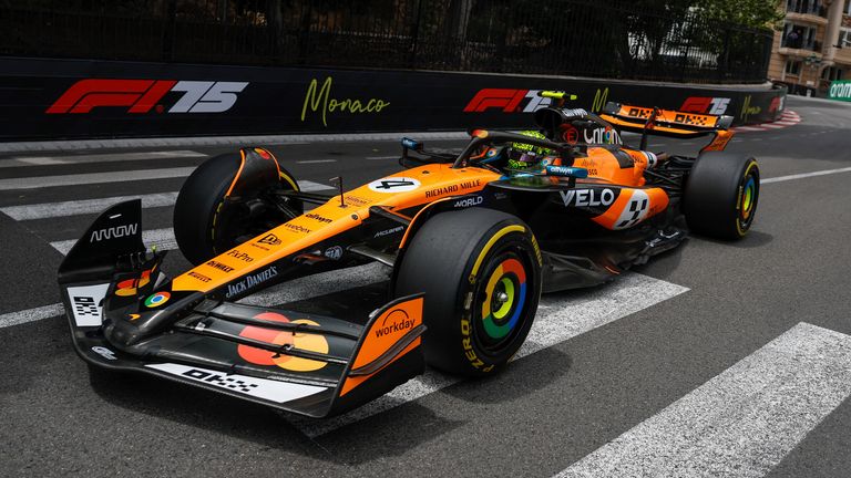 #4 Lando Norris (GBR, McLaren F1 Team), F1 Grand Prix of Monaco at Circuit de Monaco on May 23, 2025 in Monte-Carlo, Monaco. (Photo by HOCH ZWEI) Photo by: HOCH ZWEI/picture-alliance/dpa/AP Images