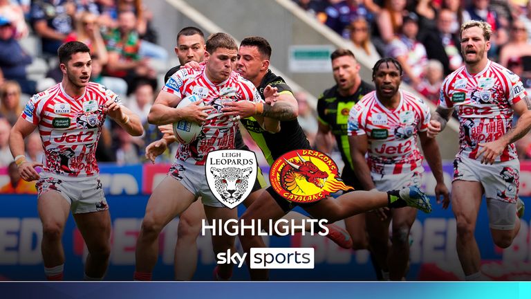 Highlights of the Super League clash between Leigh Leopards and Catalans Dragons