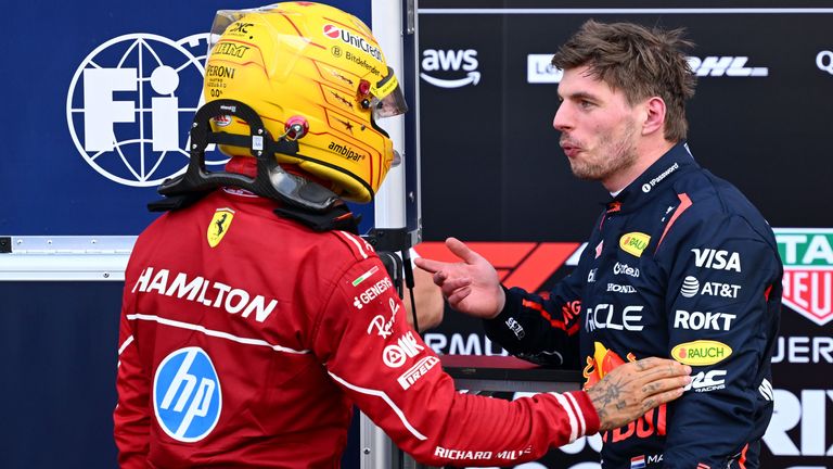 Lewis Hamilton and Max Verstappen 
