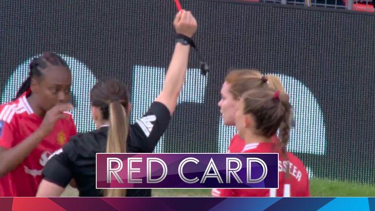Man Utd red card wsl