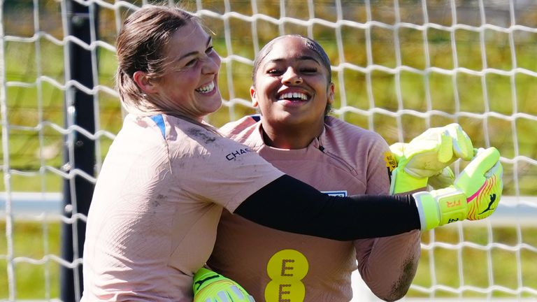 Khiara Keating will now be one of the back-up goalkeepers to Hannah Hampton for England