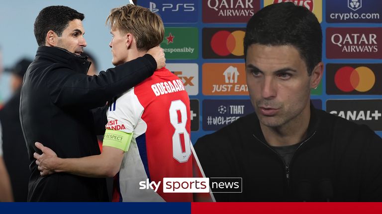 Mikel Arteta presser thumb Arsenal vs PSG CL exit v2