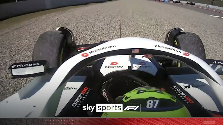 Oliver Bearman almost spun his Haas into the wall during second practice at the Circuit de Barcelona-Catalunya.