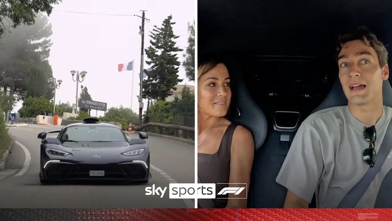 George Russell took Natalie Pinkham out to the Monaco circuit in a new AMG hypercar, while also discussing his time with Mercedes.
