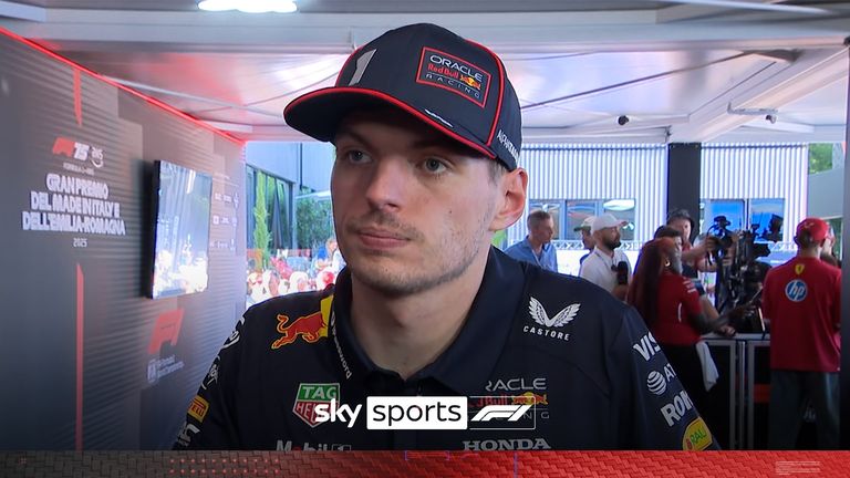 Red Bull's Max Verstappen was in buoyant mood after winning at Imola for the fourth straight time, boosting his title hopes.