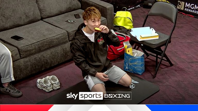 Naoya Inoue eats cake before fight against Ramon Cardenas
