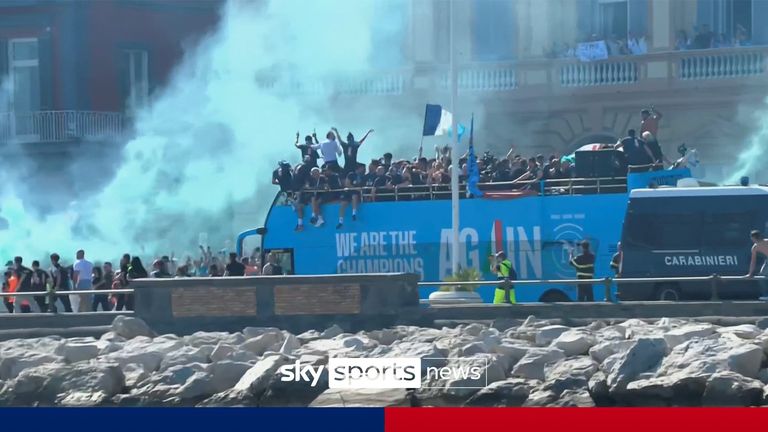 Napoli fans celebrate trophy parade as De Laurentis provides transfer update