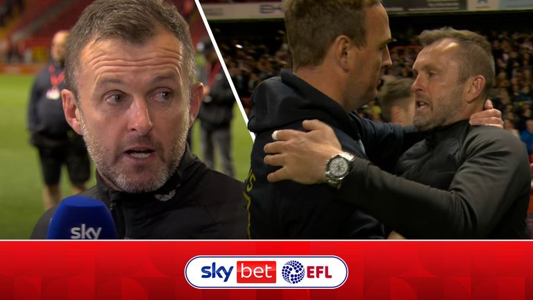 Nathan Jones gives his reaction after Charlton booked a place in the League One play-off final by beating Wycombe 1-0 at home in the second leg of the semi-finals. 