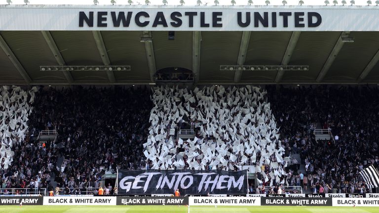 Newcastle fans created a carnival atmosphere before the match against Chelsea