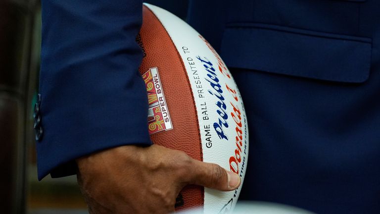NFL draft 2027 - Donald Trump ball (Associated Press)
