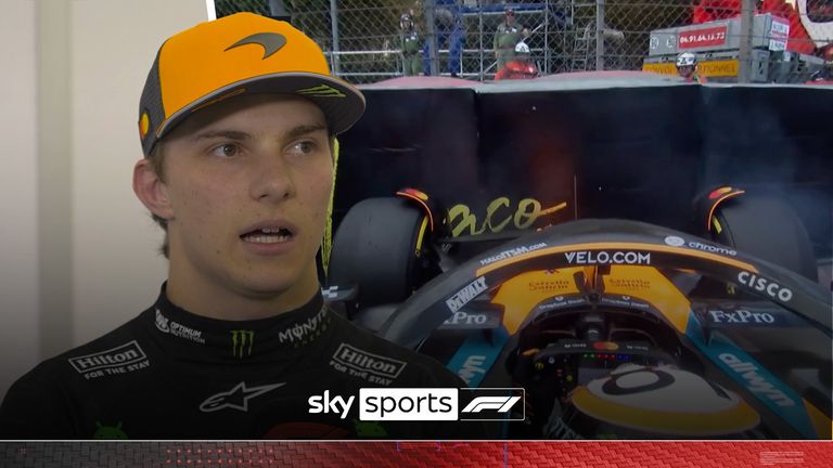 Oscar Piastri describes Friday's practice as 'messy', following his P2 crash into the barriers during the Monaco Grand Prix.