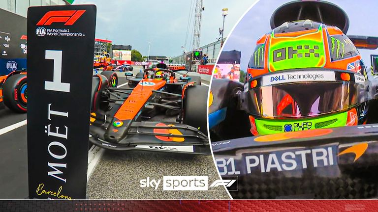 Oscar Piastri takes pole at the Spanish GP.