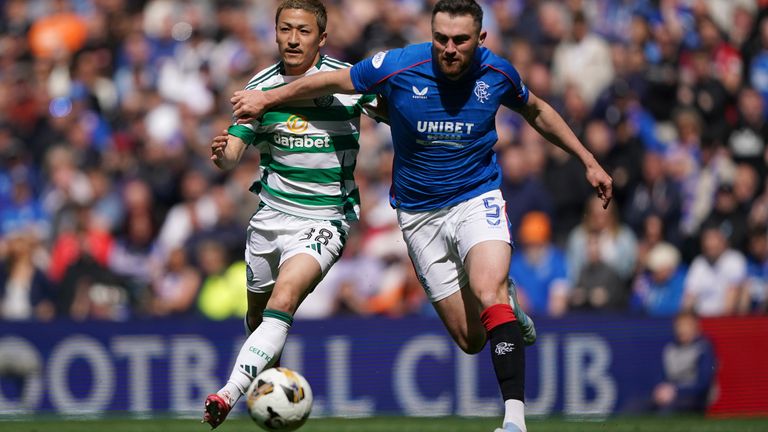 John Souttar holds off Daizen Maeda
