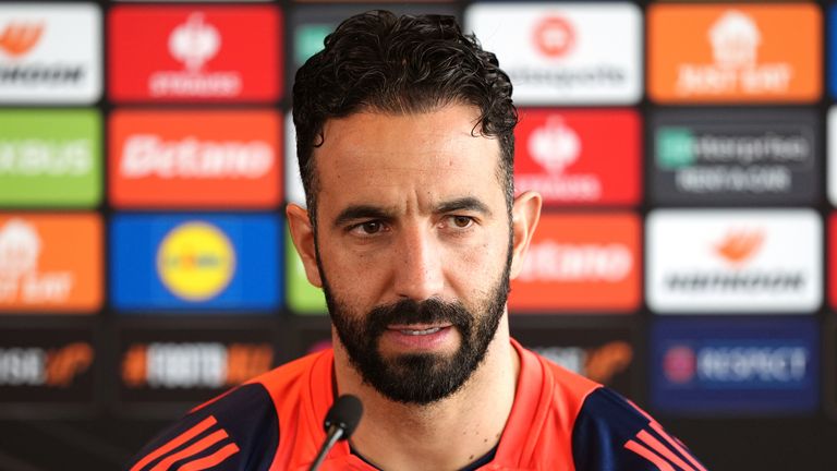 Manchester United manager Ruben Amorim during a press conference at the Carrington Training Centre, Manchester. Picture date: Wednesday May 7, 2025.