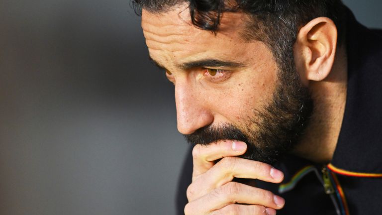 Manchester United's head coach Ruben Amorim 