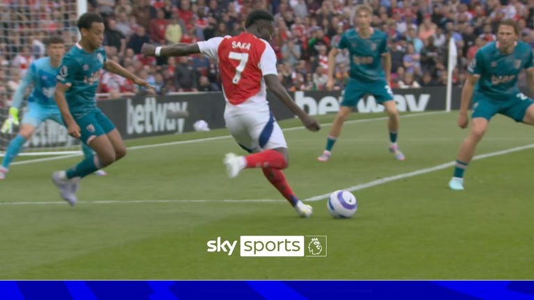 Saka shoots for Arsenal