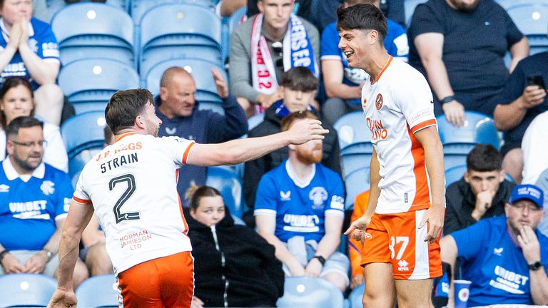 Sam Cleall-Harding gave Dundee Utd the lead against Rangers