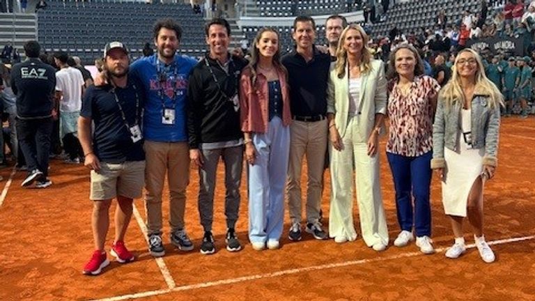 Sky Sports Tennis team in Rome