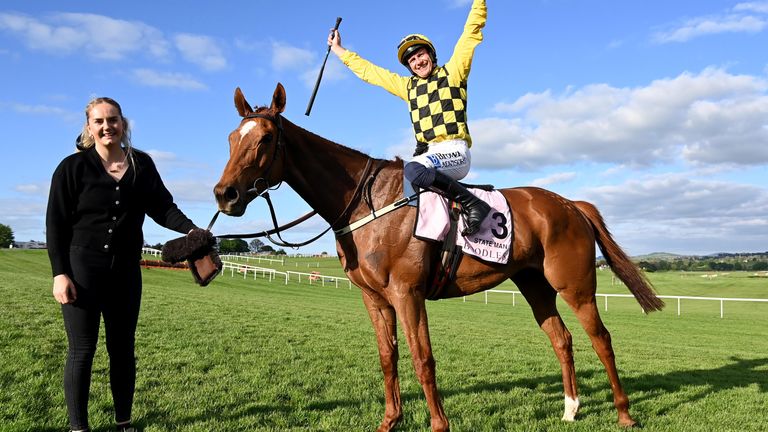 State Man and Paul Townend win the Punchestown Champion Hurdle