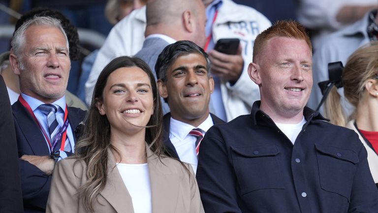 Will still be continued by the stands - with Rishi Sunak behind him!