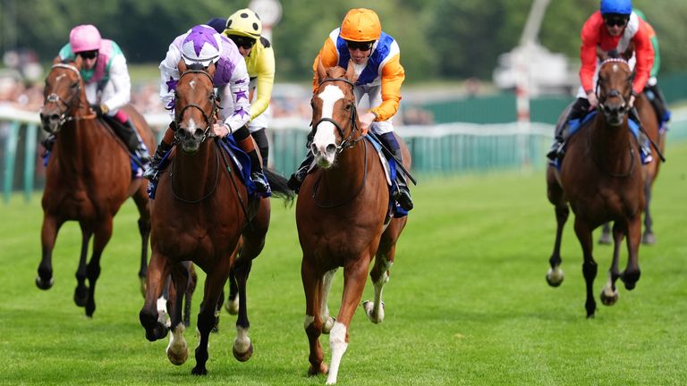 Ten Bob Tony survived a stewards' enquiry to keep the John Of Gaunt Stakes
