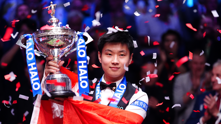 Zhao Xintong beat Mark Williams to secure the World Snooker Championship title and become the tournament's first Chinese winner