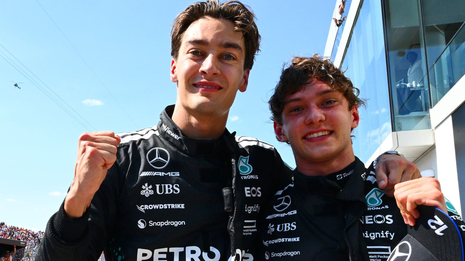 George Russell and Kimi Antonelli gave Mercedes a surprise double podium