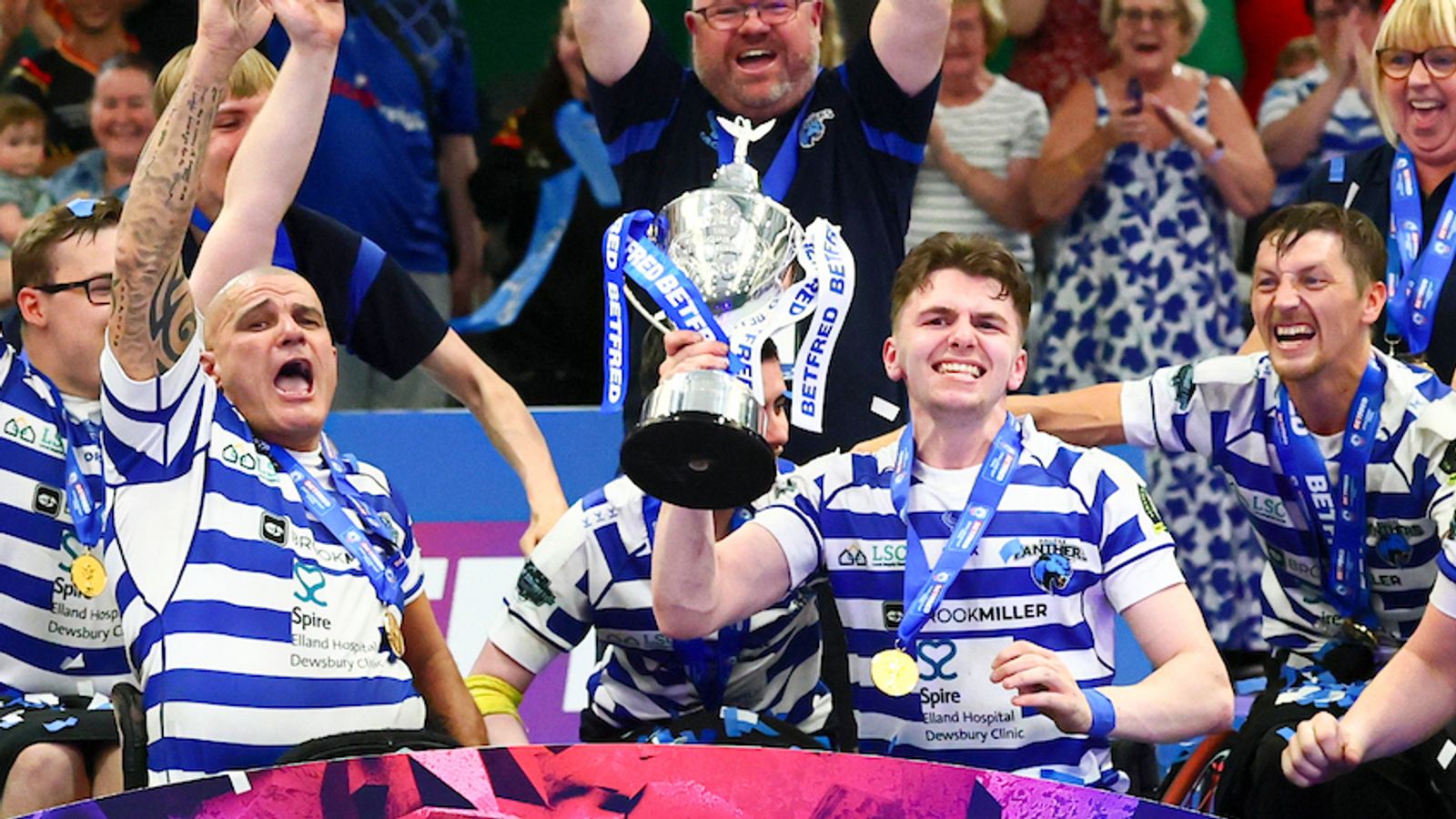 Betfred wheelchair Challenge Cup final: Rob Hawkins helps Halifax Panthers to trophy after 46-24 defeat to London Roosters