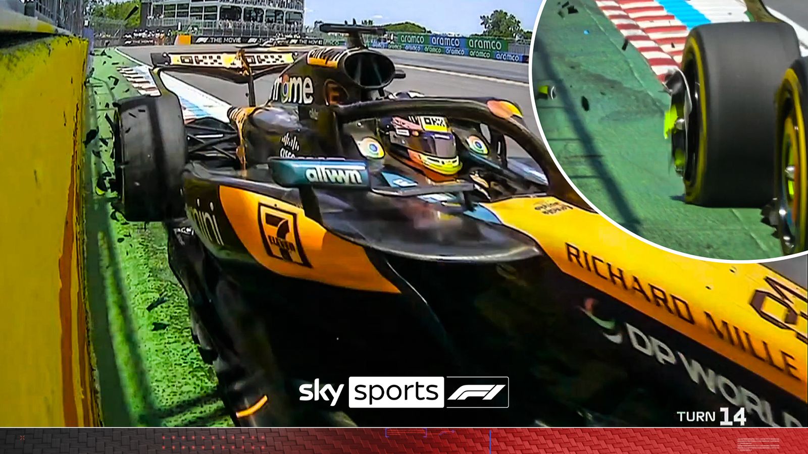 'That's BIG!' | McLaren left LIMPING after Piastri HITS the wall!