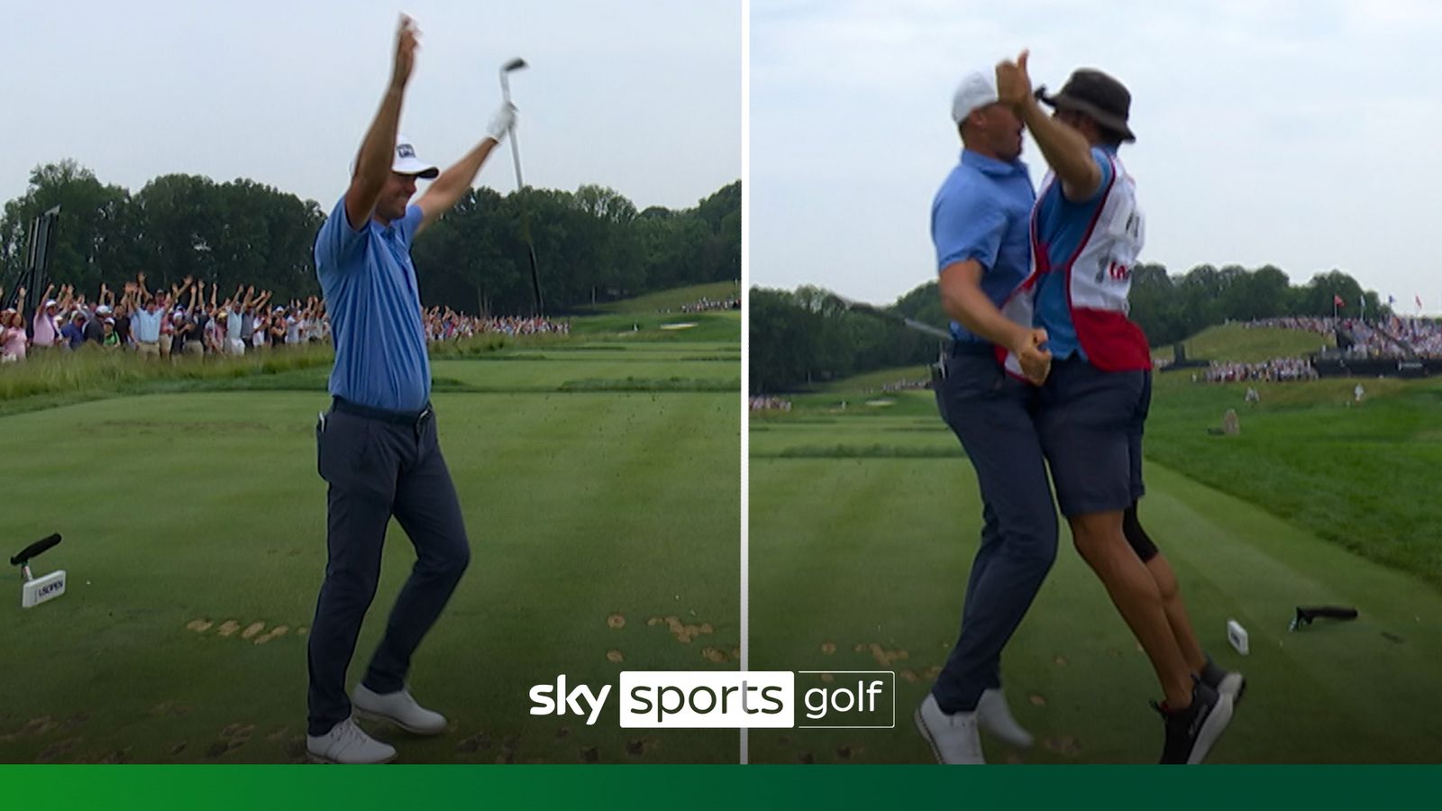 Perez makes a HOLE-IN-ONE with a celebration to match!