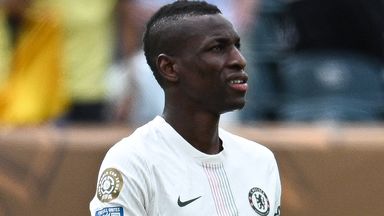 Nicolas Jackson playing for Chelsea in the Club World Cup against Flamengo