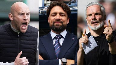 David Gray (left), Russell Martin (centre) and Jim Goodwin (right) will be leading their sides into Europe