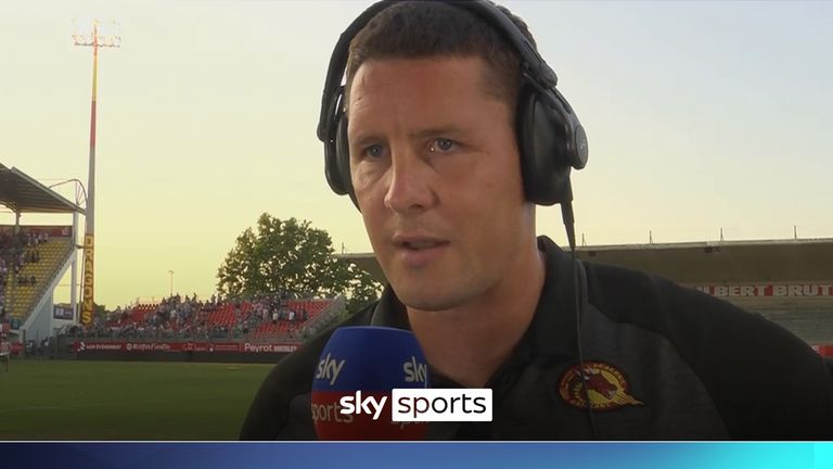 Catalans Dragons head coach Joel Tomkins says his team's performance was "much improved" despite defeat at home to Leigh Leopards. 