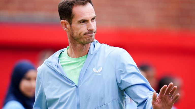 Andy Murray back at Queen's Club for the inauguration of the venue's Andy Murray Arena.