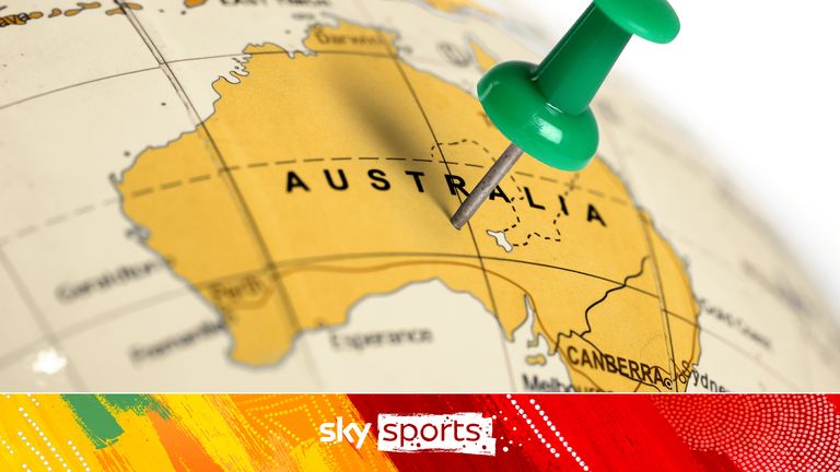 Australia map - British and Irish Lions tour 