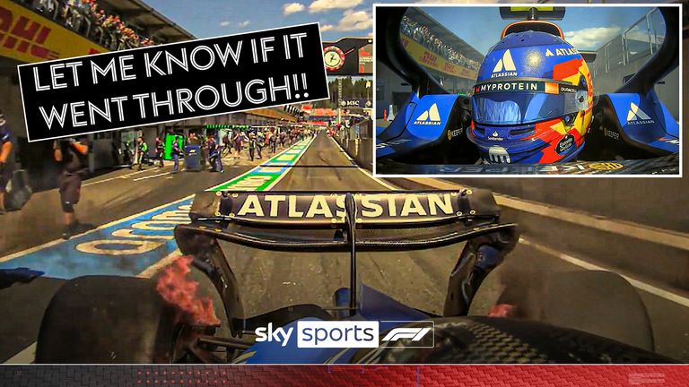 carlos sainz pit lane fire