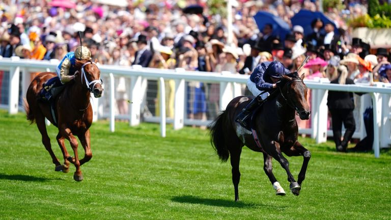 Ryan Moore pushes out Charles Darwin to an impressive victory at Royal Ascot