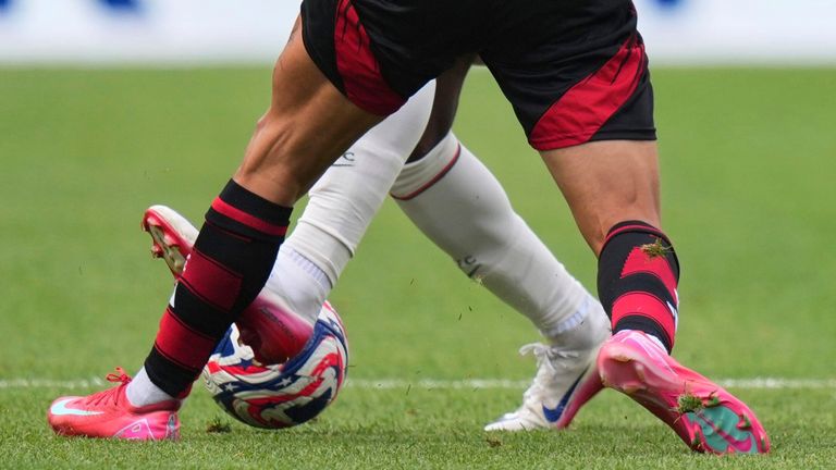 Jackson's studs landed on the Flamengo defender's shin
