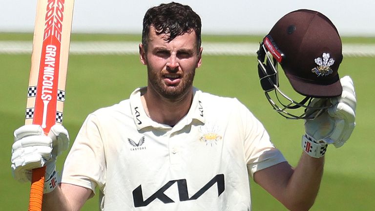 Dom Sibley celebrates his triple century for Surrey against Durham (Getty Images)