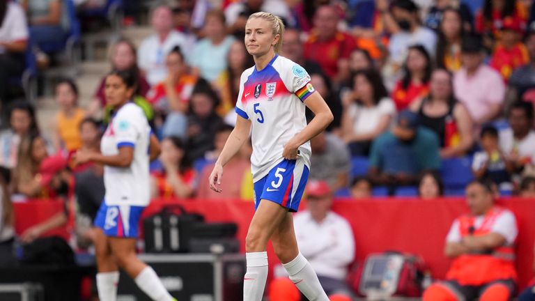 England captain Leah Williamson during the 2-1 defeat to Spain