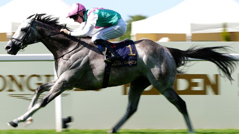 Field Of Gold ridden by Colin Keane on their way to winning the St James's Palace Stakes during day one of Royal Ascot
