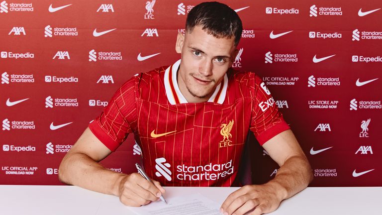 Florian Wirtz signs for Liverpool for a transfer fee that could reach a British record £116m